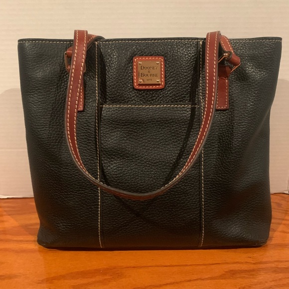 Dooney & Bourke Black Pebbled Leather Lexington Tote Bag - Picture 1 of 11
